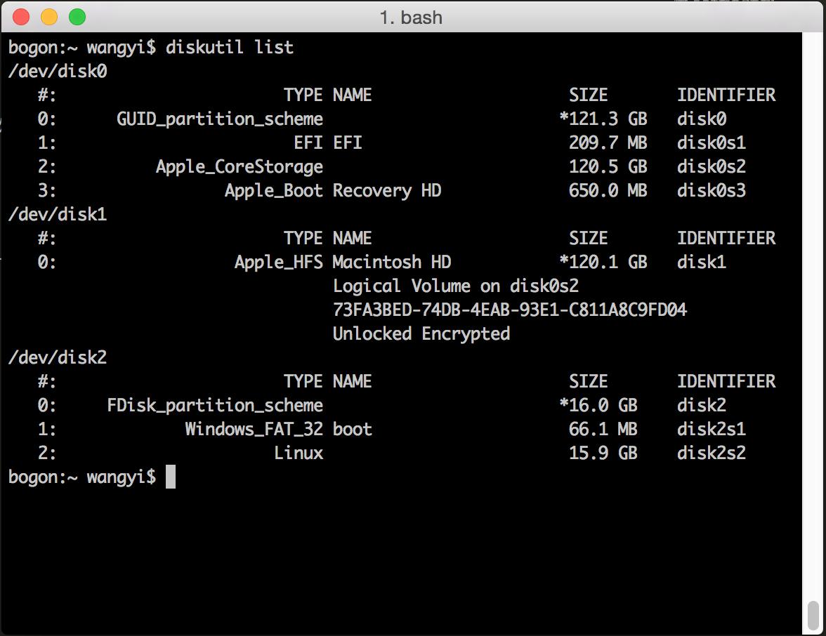 DISK UTIL查看