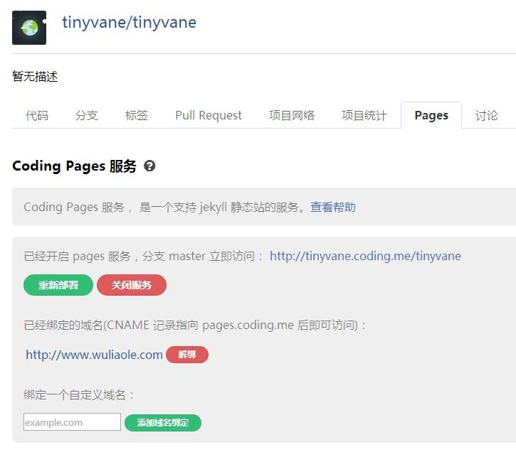 开启pages服务