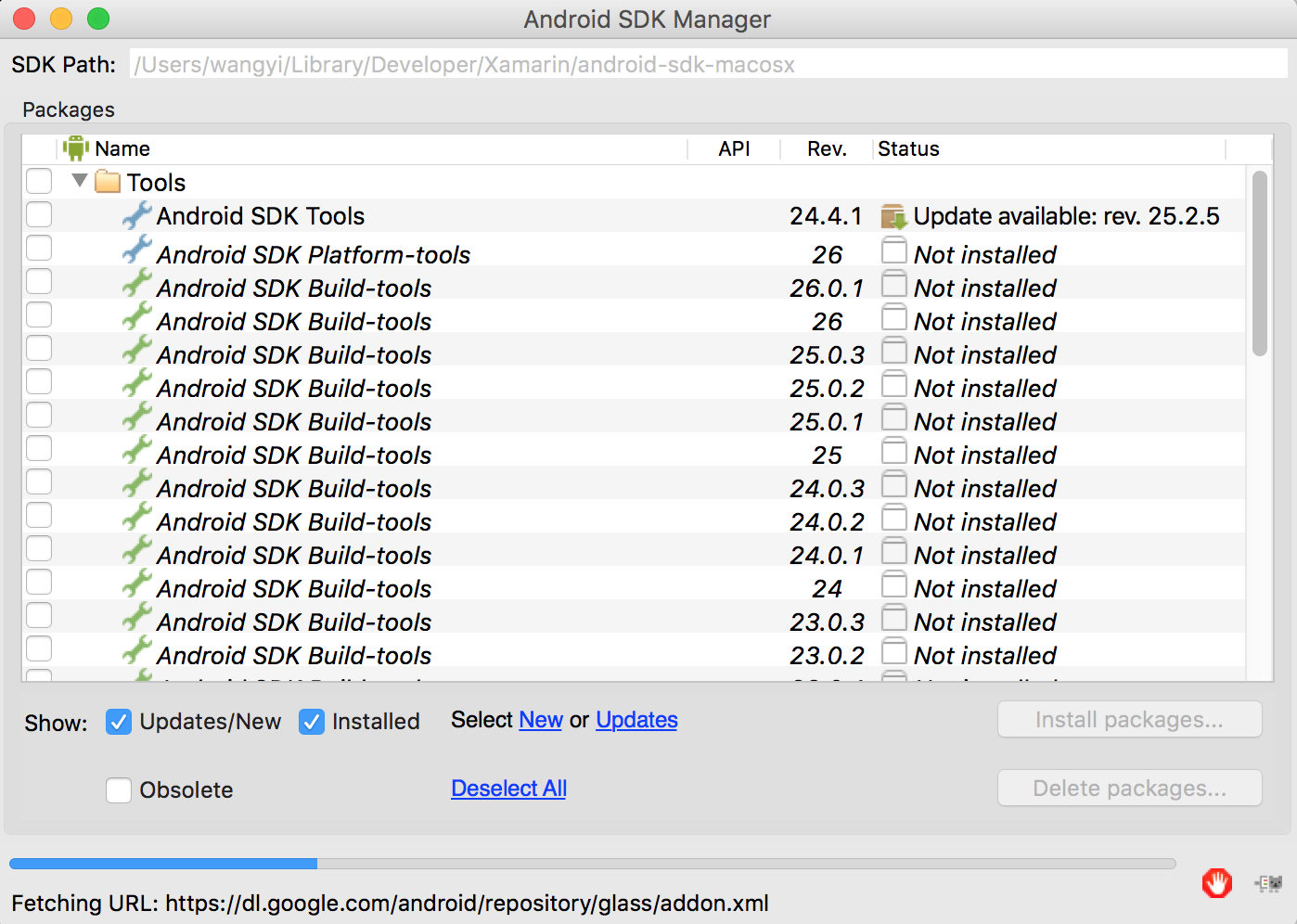 ANDROID SDK MANAGER